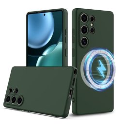 RUBBER MAGSAFE Szilikon burkolat a Samsung Galaxy S25 Ultra 5G GREEN