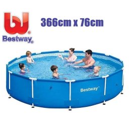 Bestway 366x76cm fémvázas medencetest BW 56706