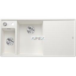 BLANCO AXIA III 6S-F bal fehér üveg t., SZINTBE ÉPÍTÉS