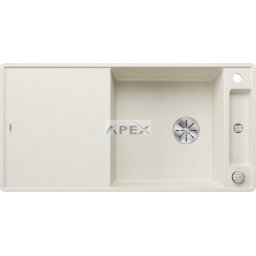 BLANCO AXIA III XL 6S-F törtfehér üveg tart., SZINTBE ÉPÍTÉS