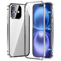 Mágneses burkolat 360 Apple iPhone 16 ezüst