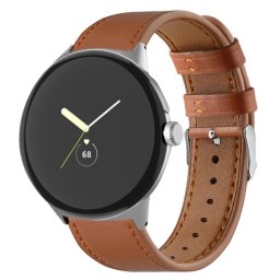 LEATHER Bőrszíj Google Pixel-hez Watch3 45mm barna