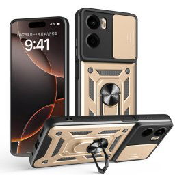 RING KAMERA Borító tartóval Motorola Moto G05 / Moto E15 aranyhoz