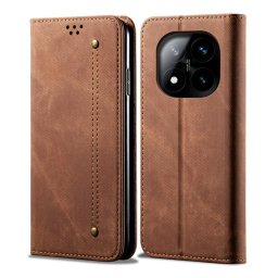 DENIM pénztárcahuzat Xiaomi Redmi Note 14 Pro+ 5G barna