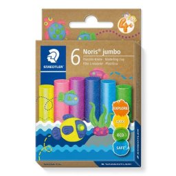STAEDTLER Modellező gyurma készlet, STAEDTLER "Noris(R) jumbo 842", 6 különböző csillámos szín