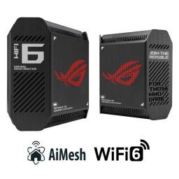 ASUS GT6 2 darab fekete vezeték nélküli AX10000 ROG Rapture Wifi 6 Tri-band Gaming Mesh rendszer