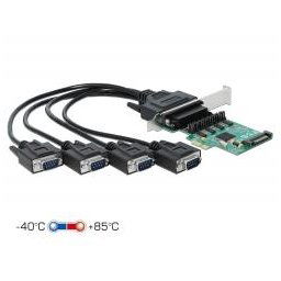 Delock PCI Express kártya 4 x soros RS-232-hez tápegységgel