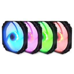 SCYTHE KF1425FD18R-P Kaze Flex 140 mm-es kerek RGB PWM ventilátor 300-1800 rpm
