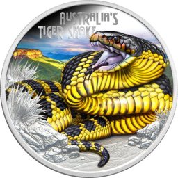 Ausztrál tigriskígyó - 1 Oz ezüst PROOF gyűjtői érme