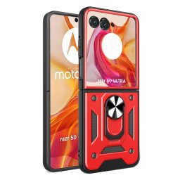 RING Fedél tartóval Motorola számára Razr 50 Ultra piros