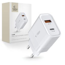 TECH-PROTECT C30W 2-PORT AC töltő 30W fehér