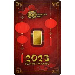 Germania Mint 1g - A kígyó éve - befektetési aranylap