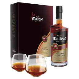 Malteco 20 Years Reserva del Fundador Rum (DD+2 Pohár) [0,7L|40%]