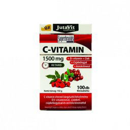 JutaVit C-Vitamin 1500mg +csipkebogyó +Acerola kivonat + D3 vitamin + Cink, 100db