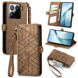GEOM pénztárca tok Xiaomi 15 barna