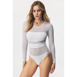 Stripes női body fehér L