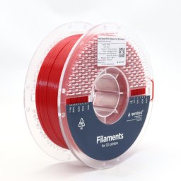 Filament 3D nyomtatókhoz PETG nagy sebességű piros 1.75mm 1kg Gembird (3DP-PETG1.75HY-01-R)