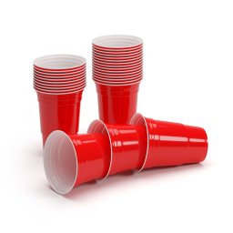 BeerCup Nadal Classics, piros party poharak, 16 oz, 473ml, poharak, újrahasznosítható, robusztus (106)