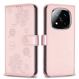 ART CLOVER Tárcatáska Xiaomi-hoz Redmi Note 14 Pro rózsaszín