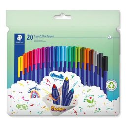 STAEDTLER Filctoll készlet, 1 mm, STAEDTLER "Triplus 323", 20 különböző szín
