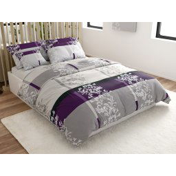 Deluxe pamut ágynemű lila Ágyneműhuzat mérete: 2 db 70 x 90 cm | 200 x 220 cm