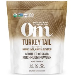 Turkey Tail Mushroom Powder, Lepketapló gyógygomba por, 100 g, Om Mushrooms