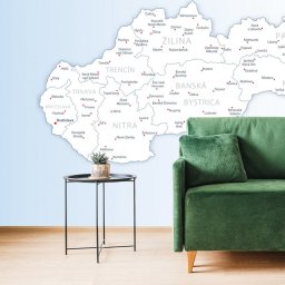 Öntapadó tapéta Szlovákia térképe