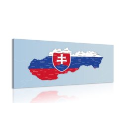 Kép Szlovákia térképe állami címerrel