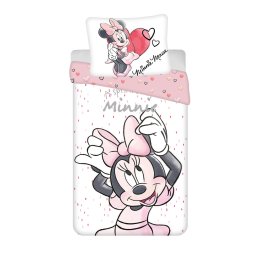 Disney Minnie White ágyneműhuzat 140×200cm, 70×90 cm