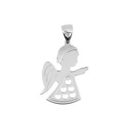 Kő nélküli éneklő angyalka medál, fehér 14 kt 0,54 g