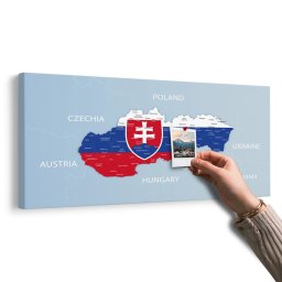 Parafa kép Szlovákia térképe állami címerrel