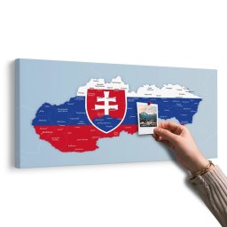 Parafa kép Szlovákia térképe állami címerrel és szomszédos országokkal