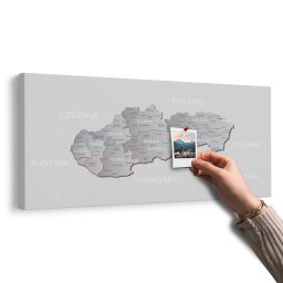 Parafa kép szürke Szlovákia térképe visszafogott kontraszttal