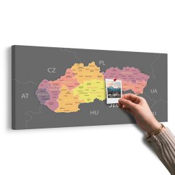 Parafa kép pasztell Szlovákia térképe