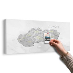 Parafa kép visszafogott szürke-sárga Szlovákia térképe