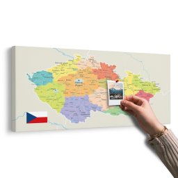 Parafa kép stílusos Csehország térképe zászlóval