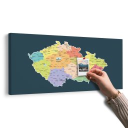 Parafa kép Csehország térképe sötét háttérrel