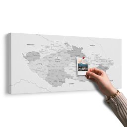 Parafa kép elegáns szürke Csehország térképe