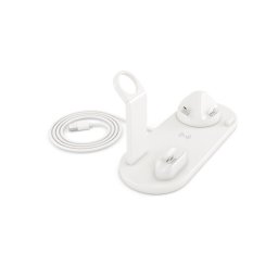 4 az 1-ben multifunkciós töltőállomás iPhone, Apple Watch, AirPods és vezeték nélküli töltésre - fehér (KE23-183)