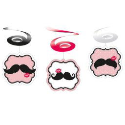 Bajusz Mustache szalag dekoráció 6 db-os szett