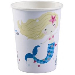 Sellő Shellebrate White papír pohár 8 db-os 250 ml
