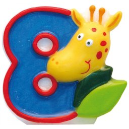 Szafari Giraffe tortagyertya, számgyertya 8-as