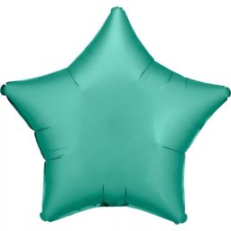 Zöld Silk Jade csillag fólia lufi 48 cm