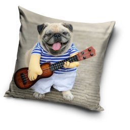 Kutyás Guitar párnahuzat 40x40 cm