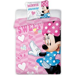 Disney Minnie Sweet gyerek, ovis ágyneműhuzat 100×135cm, 40×60 cm