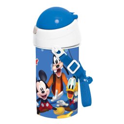 Disney Mickey Blue műanyag szívószálas kulacs akasztóval 500 ml