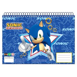Sonic a sündisznó Rush A/4 spirál vázlatfüzet, 30 lapos