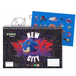 Sonic a sündisznó Get Me A/4 spirál vázlatfüzet 40 lapos matricával