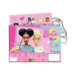Barbie Happy Thoughts A/4 spirál vázlatfüzet 40 lapos matricával