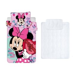 Disney Minnie gyerek, ovis ágyneműhuzat és paplan/párna szett 100x135 cm 40x60 cm (xoxo)